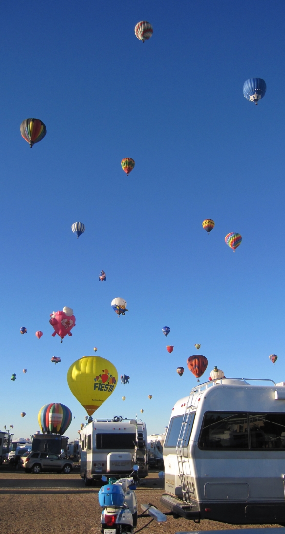Balloons over the Lazy Daze site